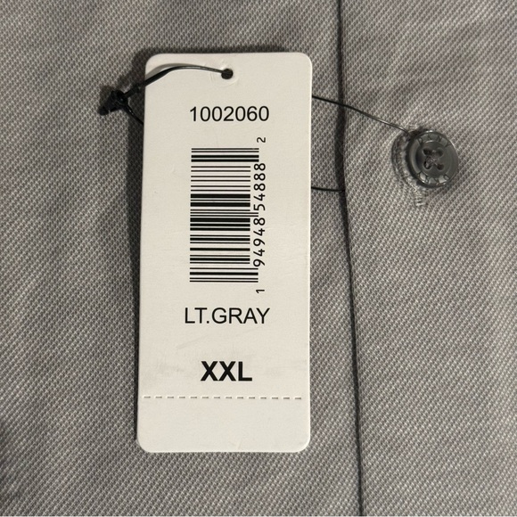 DKNY Long Sleeve Shirt XXL Light Gray Natural Stretch Mens Apparel Office Work - Picture 7 of 7